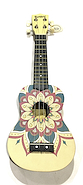 BESSER YWUSC01NFBEIGE Ukelele Soprano Beige Mandala + Funda
