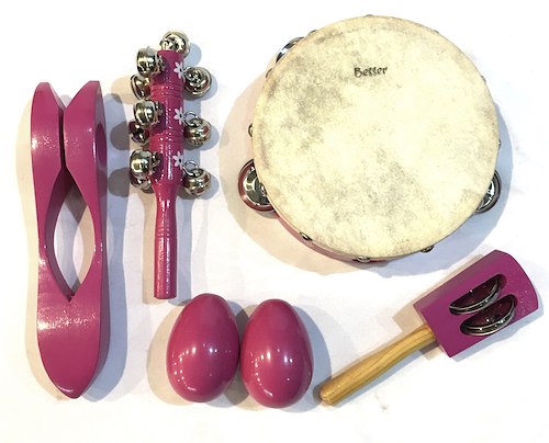 BESSER LT5P Kit Percusión Infantil 5 Instrumentos Rosa