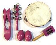 BESSER LT5P Kit Percusión Infantil 5 Instrumentos Rosa