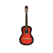 EL TRONADOR 3/4ROJA Guitarra Clásica Mediana + Funda