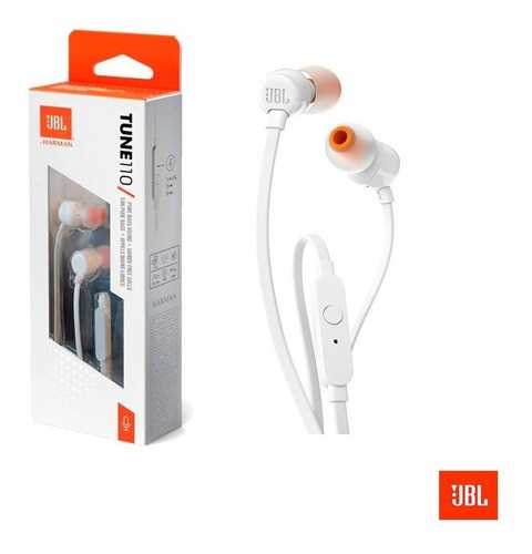 JBL T110WHTAM Auricular In Ear Blanco Con Microfono