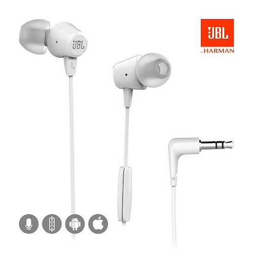 JBL C50HIWHT Auricular In Ear Con Microfono Blanco