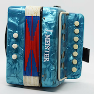J.MEISTER MC103WCELESTE Acordeon 2 Bajos 7 Botones Infantil Celeste