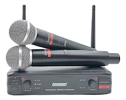LEXSEN 2H2 Doble Micrófono Inalámbrico de Mano UHF