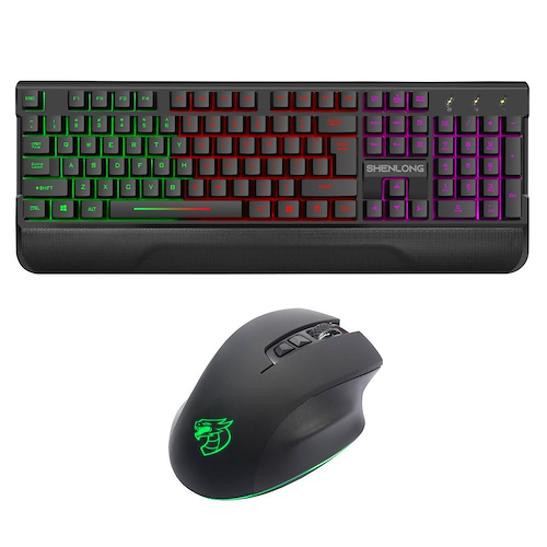 SHENLONG C2001 Combo Gamer Teclado + Mouse 3200Dpi Con Luz