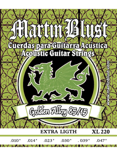 MARTIN BLUST XL220 Acústica Golden Alloy 85/15 - $ 9.948