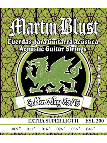 MARTIN BLUST ESL200 Acústica Golden Alloy 85/15 - $ 8.350