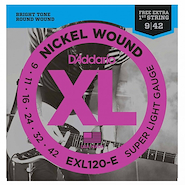 DADDARIO Strings EXL120-E Encordado | Electrica | 009-011-016-024-032-042 | Nickel Wou