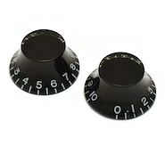 DS PICKUPS DS-A108 Set de Perillas / Bell Knobs / Negro / Anclaje: 18 ranuras /