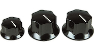 DS PICKUPS DS-A180 Set de Perillas Negras spara Jazz Bass® / Anclaje: 18 ranura