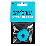 ERNIE BALL P05619 ERNIE BALL STRAP BLOCKS- BLUE- 4 PACK