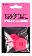 ERNIE BALL P05623 ERNIE BALL STRAP BLOCKS- PINK- 4 PACK