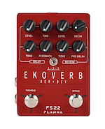 FLAMMA FS22 EKOVERB Pedal de Efecto Delay + Reverb+TapTempo+ Freeze Trail+Stereo