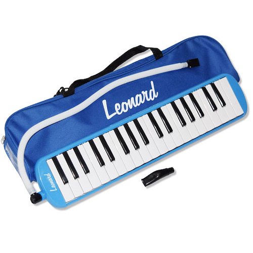 LEONARD M37ABL Melodica Piano 37 Notas con Funda- Color Azul