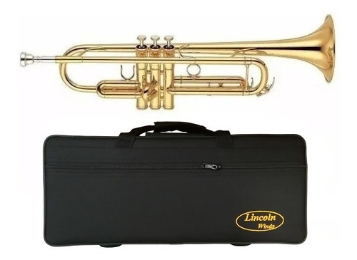LINCOLN JYTR-1401 Trompeta Dorada con Estuche