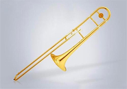 LINCOLN LCTT-876 Trombon a vara en BB Con estuche Deluxe Dorado