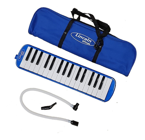 LINCOLN ME32S-SB-BL Melodica 32 Notas Color Azul Con Estuche