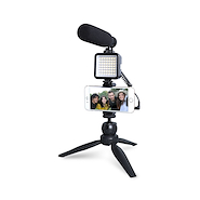 MAONO AU-CM11PL Kit Video CM11PL| Micrófono con soporte y luz p/ Smartphone