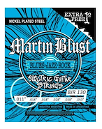 MARTIN BLUST BJR130 Encordado p/Guitarra  Electrica, .011-.050, Nickel Plated St