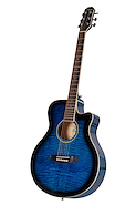 PARQUER GAC209TBBLEQ4 Guitarra Acustica Media Caja Azul Eq4 Funda
