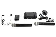 PARQUER WR-15DFULL Microfono Dual Uhf + Trans Portable Y Corbatero