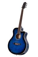 PARQUER GAC109MCBLEQ4 Guitarra Acustica Mini Jumbo Con Corte Y Eq4 Azul C/Funda