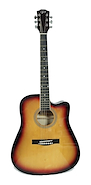 PARQUER GAC109SB GUITARRA ACUSTICA CUSTOM CON CORTE SUNBURST