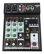 ROSS PA M4U Mixer | 4 canales | 2 XLR/TRS + 2 RCA | Bluetooth | Reproduc