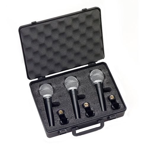 SAMSON R21 Pack x 3 Microfono Dinamico incluye estuche plastico