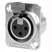 SEETRONIC MK3F2C Conector | XLR-3 | (Hembra) | para chasis | Contactos dorado