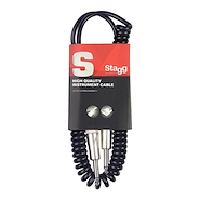 STAGG SGCC3DL Cable PLUG-PLUG standard 6mm. - 3 mts. - "RULO"