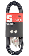 STAGG STC3C Cable 2Xrca  - 2Xrca - 3 Mts.