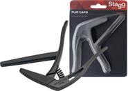 STAGG SCPXFLBK Capodastro Trigger Flat Para Guit. Criolla Negra