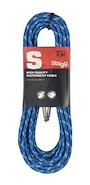 STAGG SGC6VTBL CABLE STAGG DE TELA PLUG-PLUG 6mts COLOR AZUL