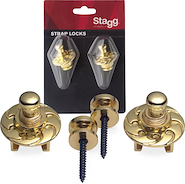 STAGG SSL1GD BOTON STRAP & LOCK PARA CORREA - DORADO