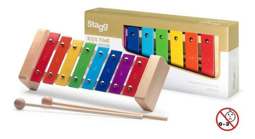 STAGG META-K8 Metalofon De Colores - 8 Notas