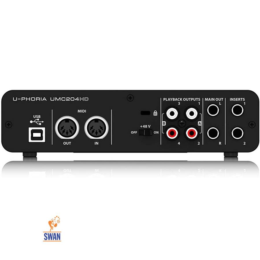 Placa de Audio BEHRINGER UMC204HD - SwanMusic Instrumentos Musicales