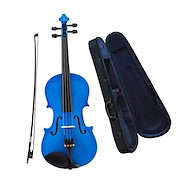 CERVINI HV-100BU 4/4 Estudio Tapa Picea Cuerpo Maple Azul Violin c/Arco y Estuche