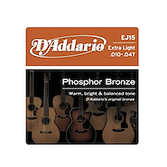 Encordado Acustica DADDARIO STRINGS EJ15 Phosphor Bronce 80/20