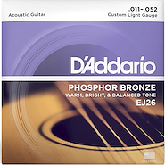 Encordado Acustica DADDARIO STRINGS EJ26-3D Phosphor Bronce 80/20