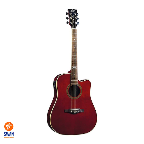 EKO NTX D100ce Through Red Guitarra Electroacustica Acero