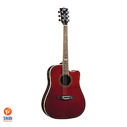 EKO NTX D100ce Through Red Guitarra Electroacustica Acero