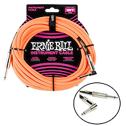 Cable Instrumento ERNIE BALL P06084 Textil Pl/Pl R-L Naranja 5.5mts