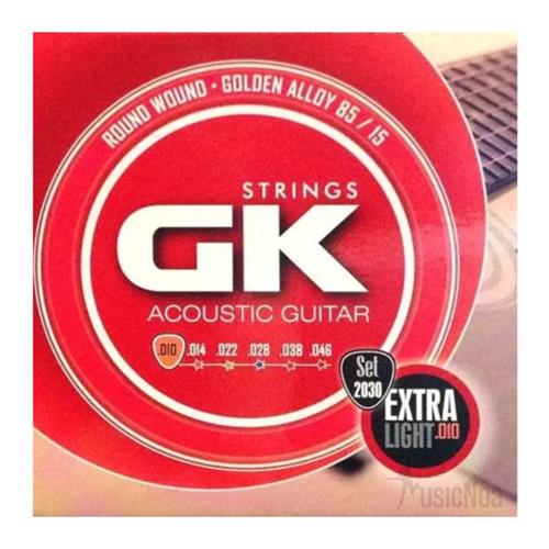 Encordado Acustica <br/>GK 2030 010 Extra Light