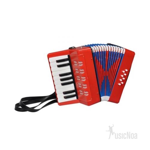 Acordeon Infantil <br/>J.MEISTER MC104WRD 8 Bajos 17 Teclas Piano Rojo