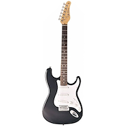 JAY TURSER JT-300M-BK Strato Maple Black Guitarra Electrica