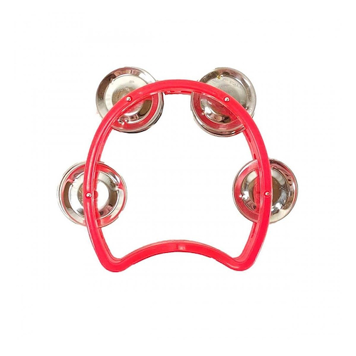KNIGHT JB918-RD Roja Pequeña 4 Sonajas Pandereta Infantil