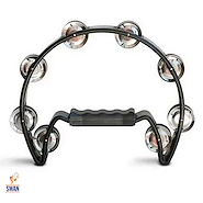 Pandereta KNIGHT JB900BK 1/2 Luna 8 Sonajas Negra