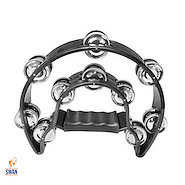 KNIGHT JB917BK 1/2 Luna 20 Sonajas Negra Pandereta