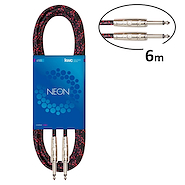 Cable Instrumento KWC Neon Mallado 105 Pl/Pl 6mts
